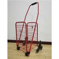 Laipiojimo laiptais sulankstomas pirkinių krepšelis